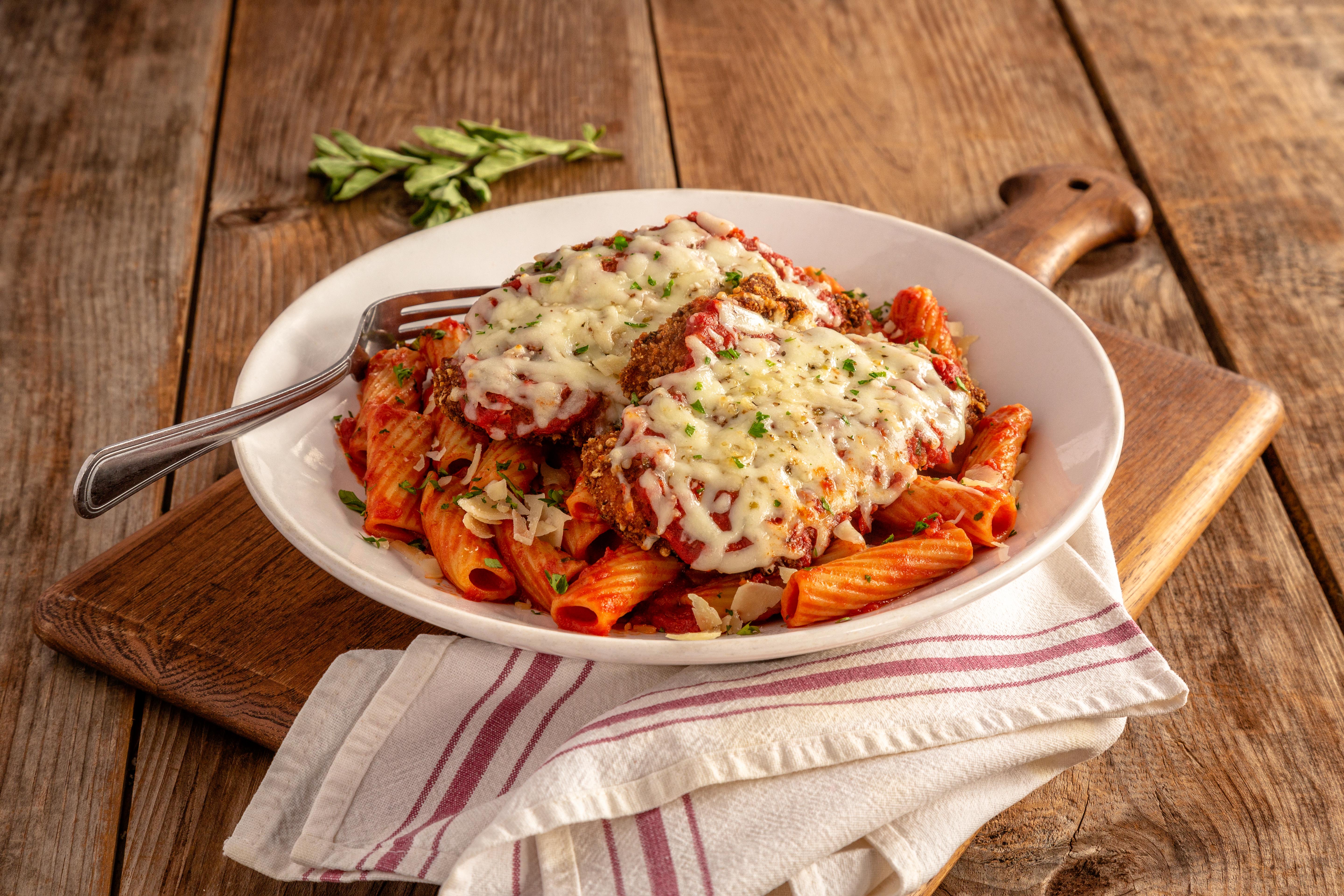Romano-Crusted Chicken Parm